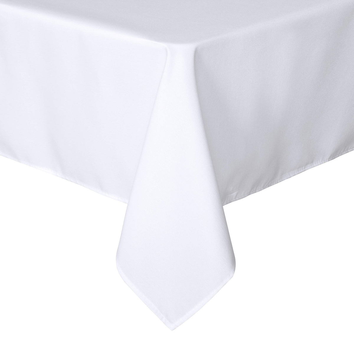 Sancua rectangle tablecloth 60x120 white flatlay for a clean, elegant dining setup