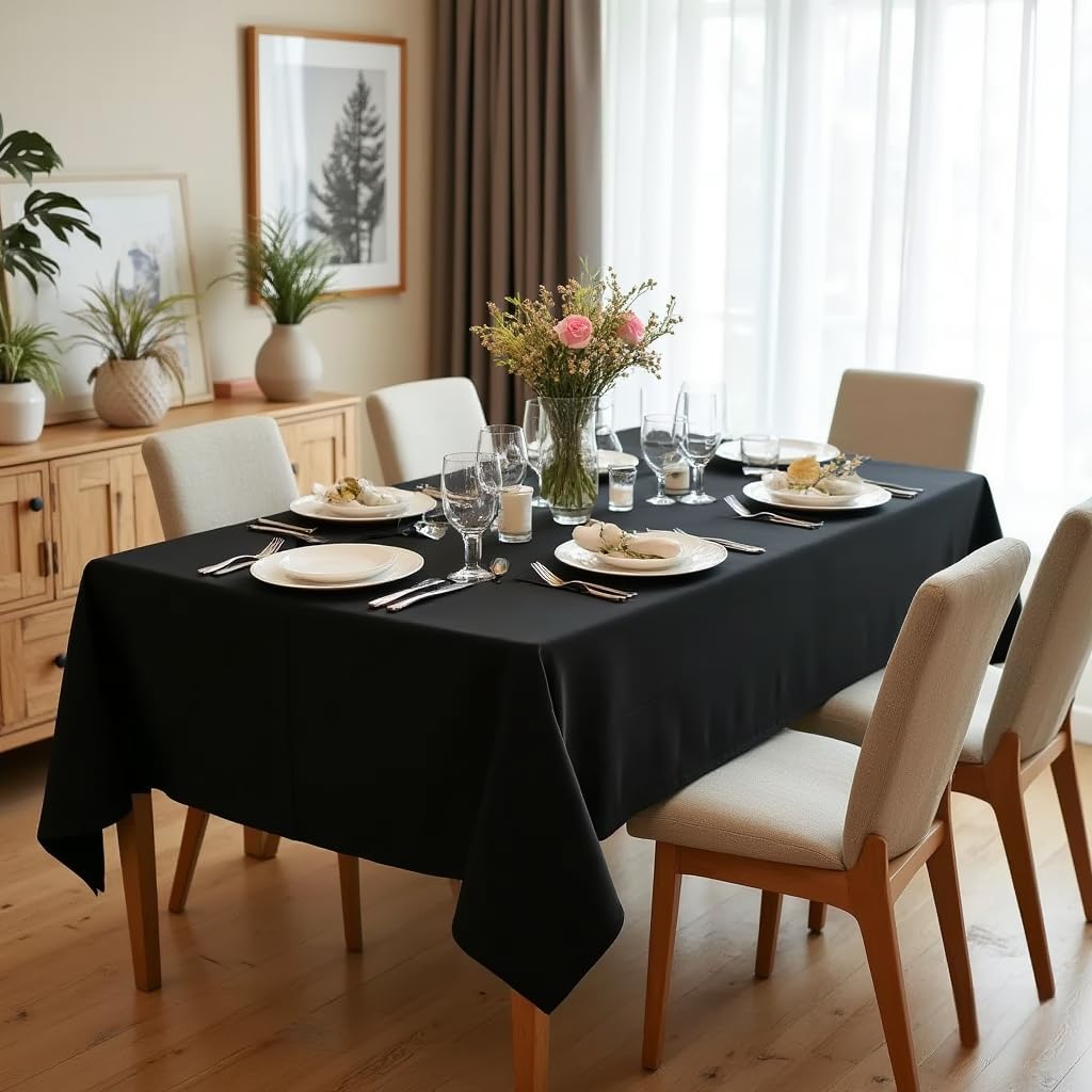 Sancua tablecloth stain-resistant and easy to wipe clean after meals.