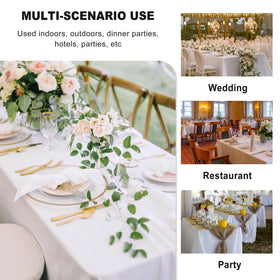 Sancua tablecloth wrinkle-free finish after ironing for crisp tables.