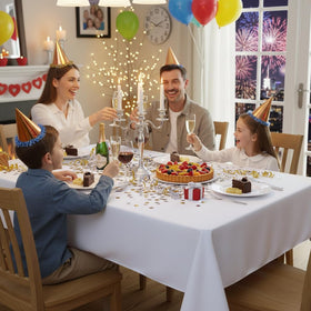 Sancua rectangle tablecloth wrinkle-free texture for elegant dining.