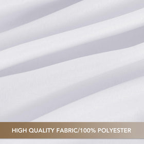 Sancua white rectangle tablecloth 54x108 machine-washable for quick reuse