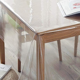 Sancua wrinkle-free vinyl tablecloth maintains a smooth appearance