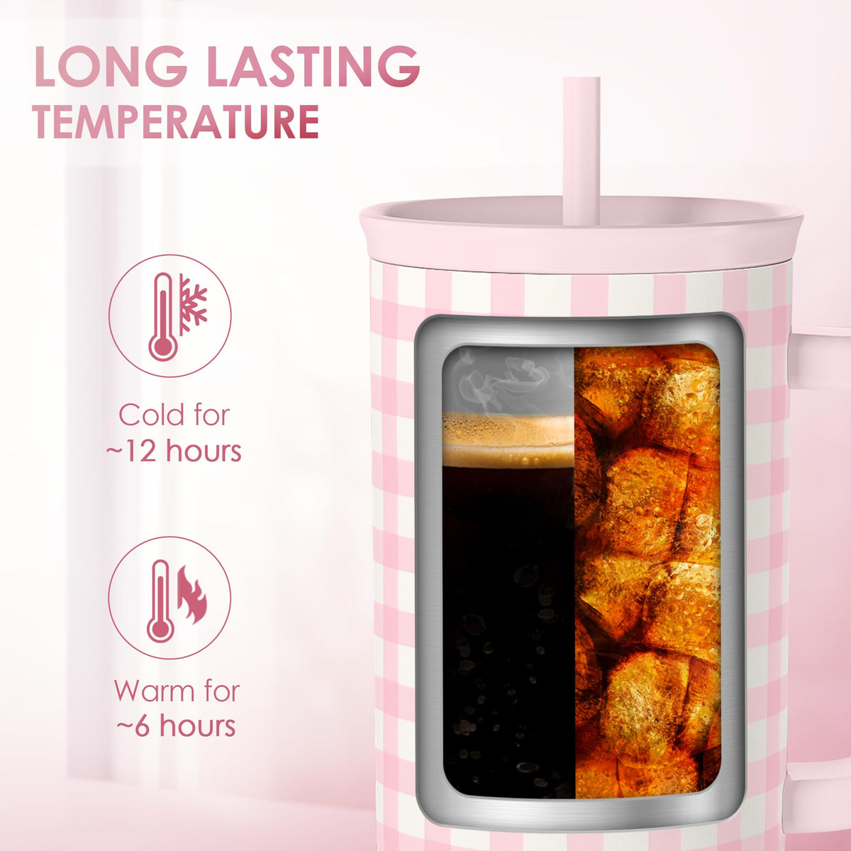 SANDJEST 40-ounce capacity reduces refills during long days outside.
