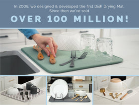 S&T INC. jumbo mat protects surfaces while drying cutlery and glassware.