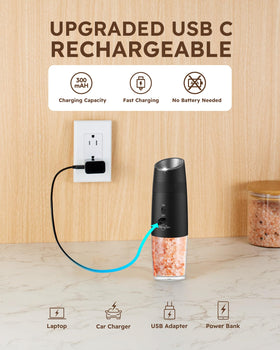 Sangcon gravity grinder dispensing action for one handed use