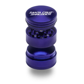 Santa Cruz Shredder purple grinder exterior shows durable aluminium body.