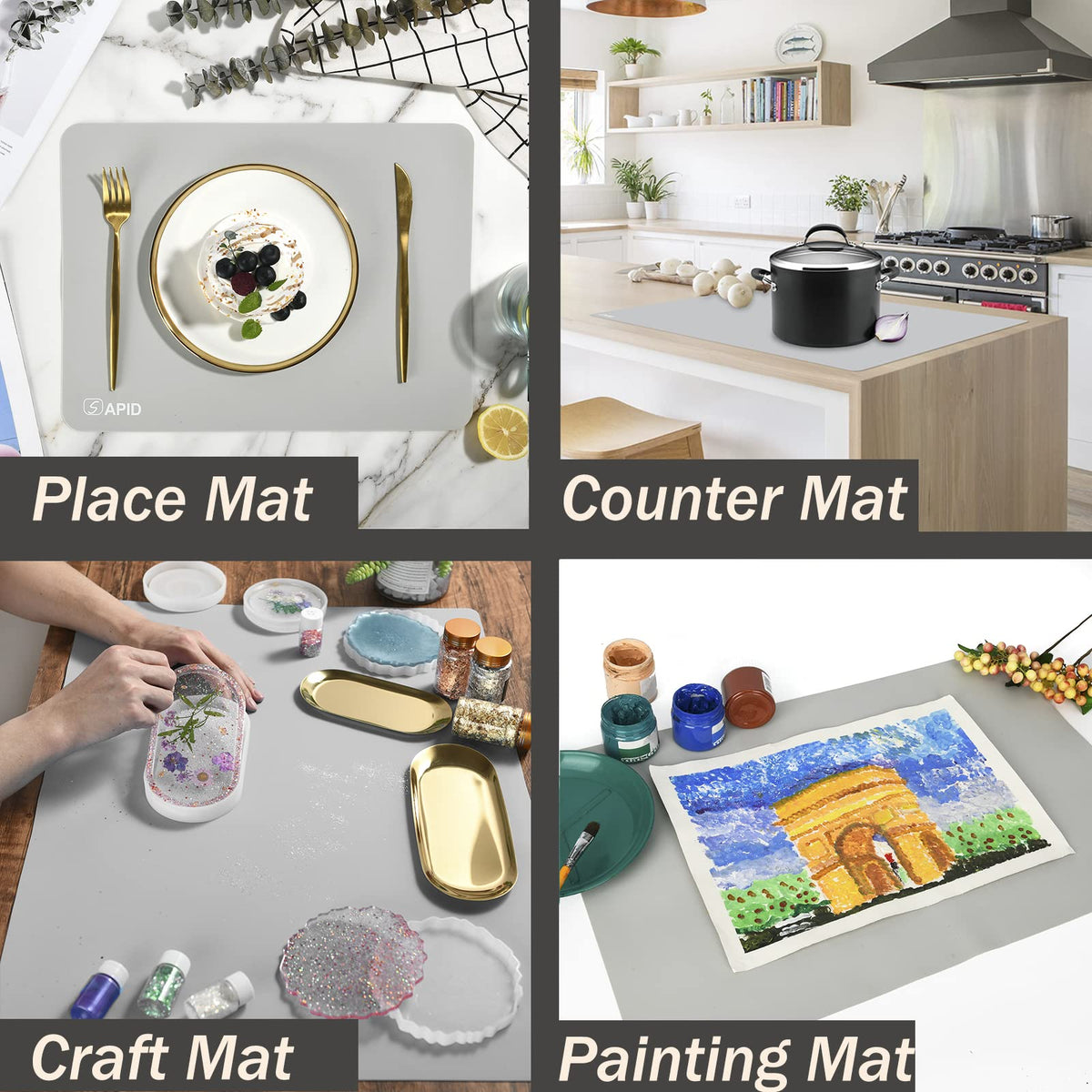 SAPID multipurpose silicone sheet suited for crafts and DIY projects.