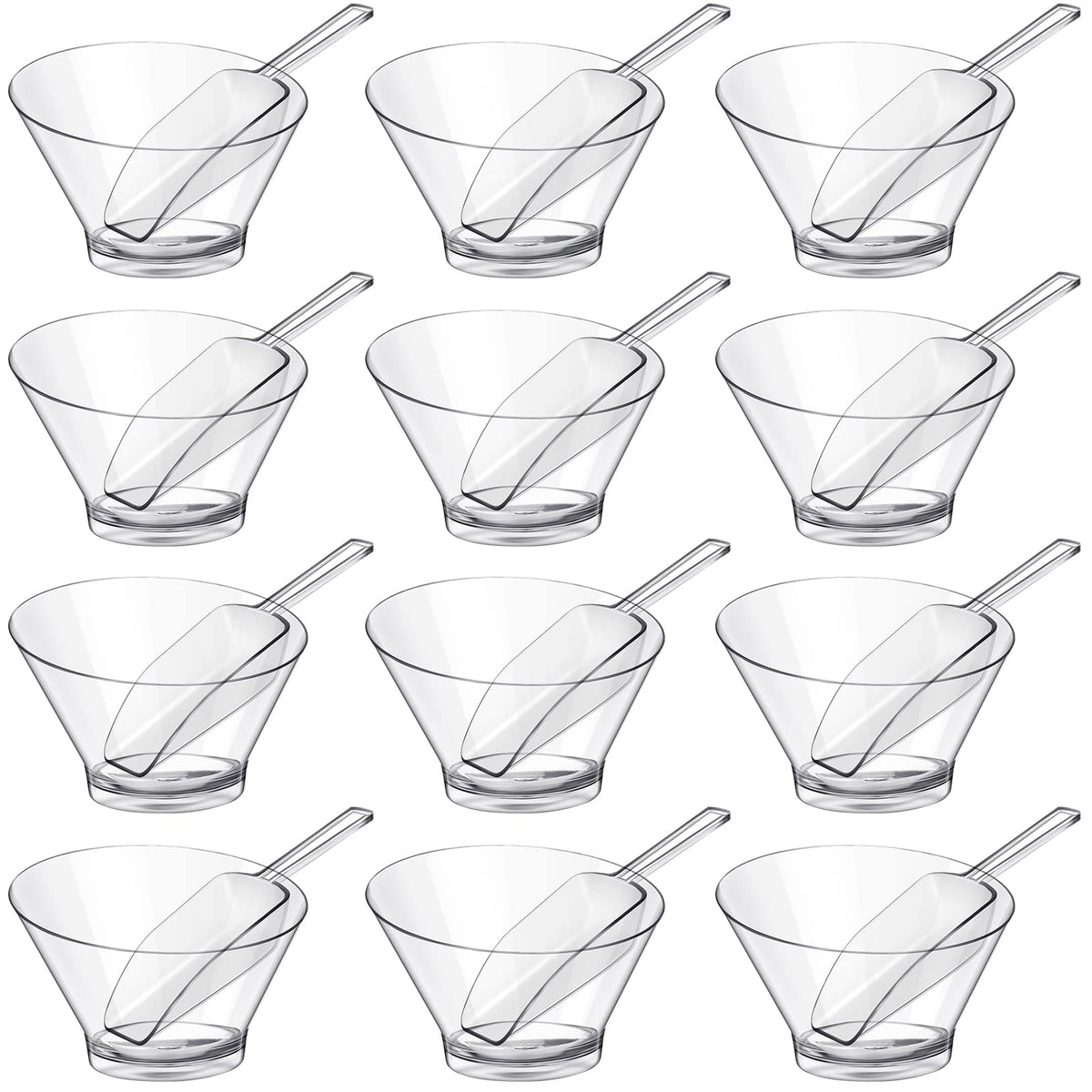 Sawysine clear bowls showcase salads and snacks for any table