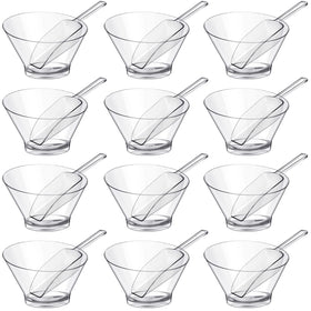 Sawysine clear bowls showcase salads and snacks for any table