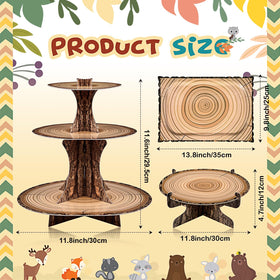 Sawysine woodland cupcake stand 1-tier for simple dessert serving.