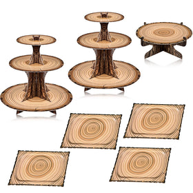 Sawysine woodland cupcake stand 3-tier for elegant dessert display at parties.