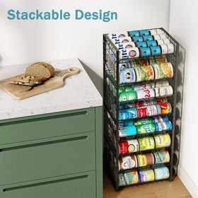 Sbanmao black-finish organizer complements pantry decor and resists wear.