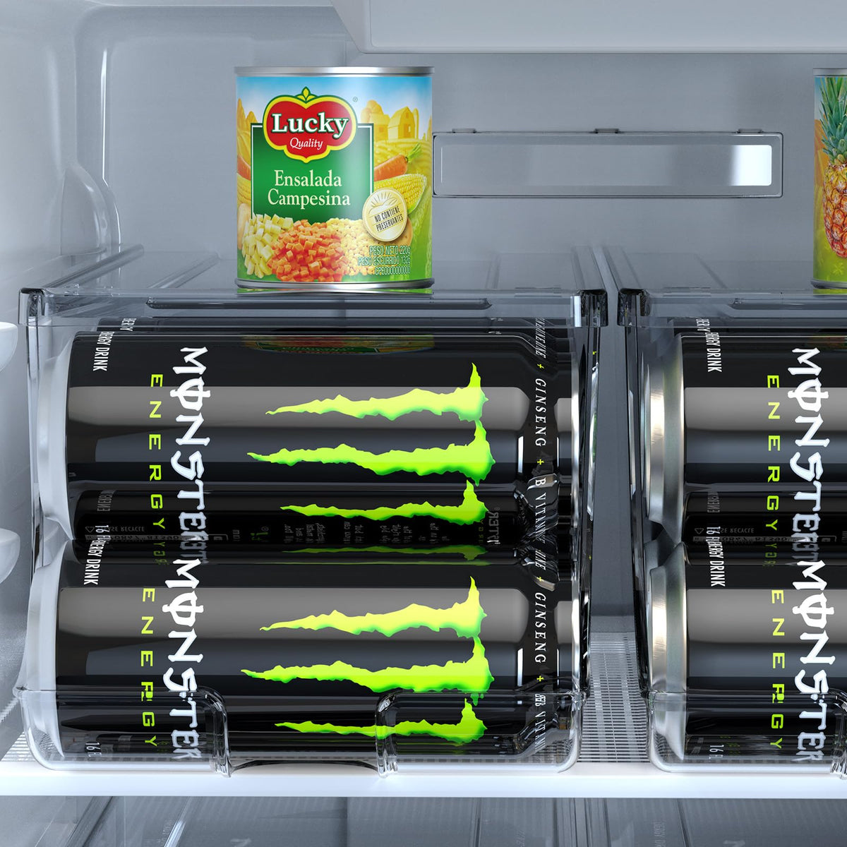 SCAVATA lid-equipped can storage simplifies stacking and visibility.
