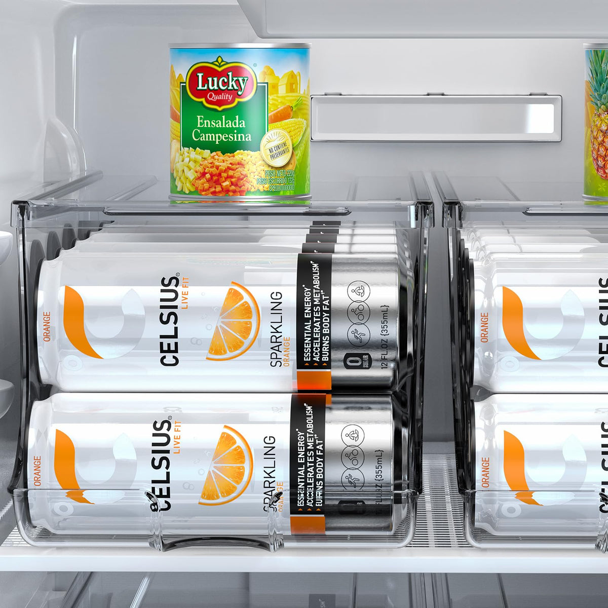 SCAVATA skinny can organizer durable material promises lasting fridge organization.