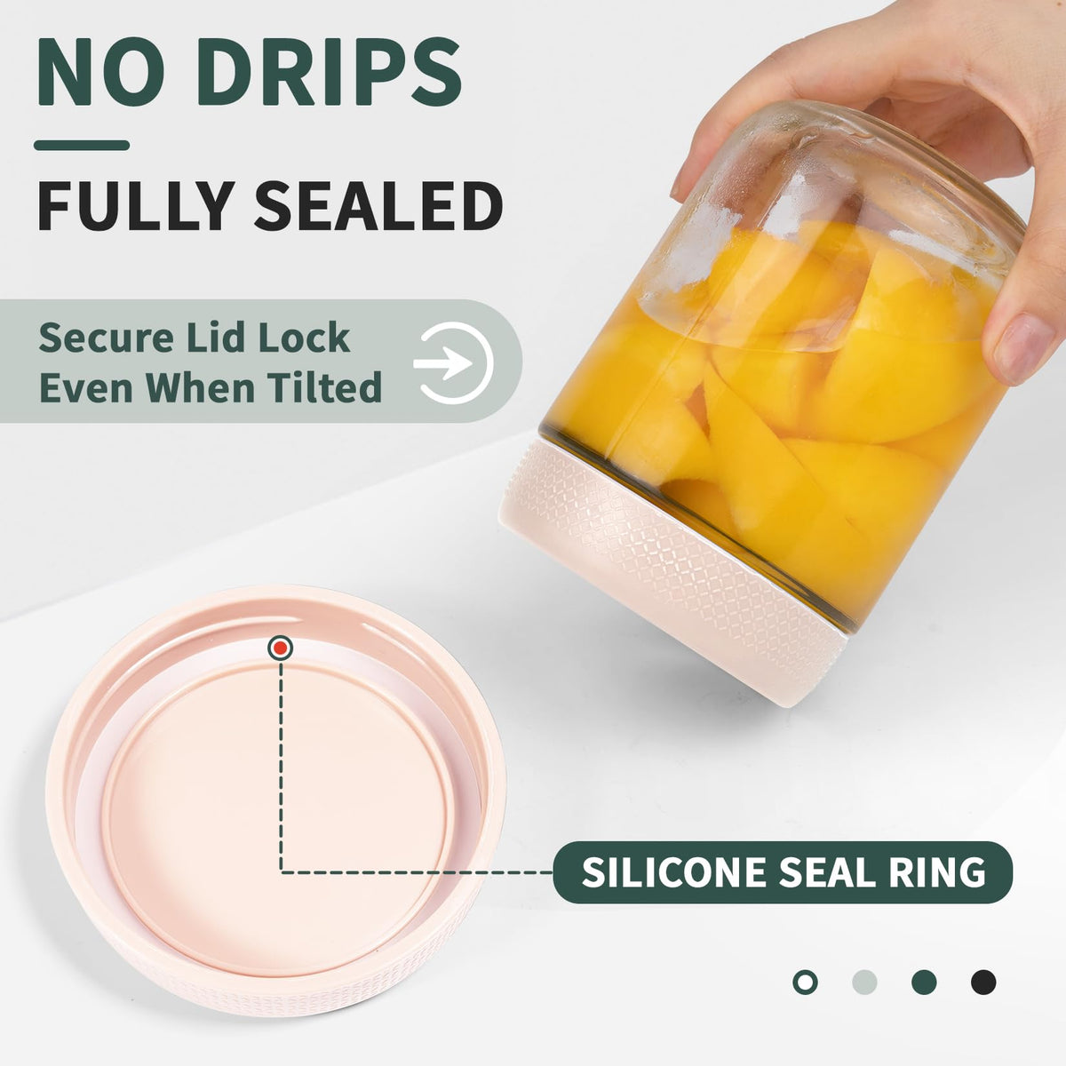 SECLENT airtight lid seal keeps flavors fresh and leaks contained during travel.