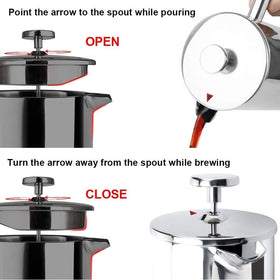Secura French Press parts are dishwasher-safe for easy cleanup.