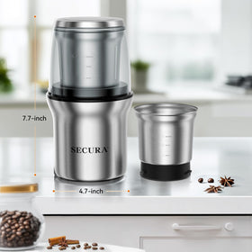Secura grinder spices release aroma and flavor when ground