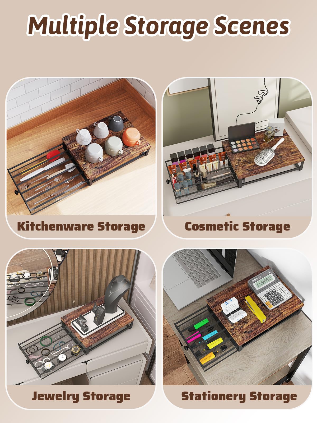 Sedegn coffee pod holder easy-clean wooden top resists wear.