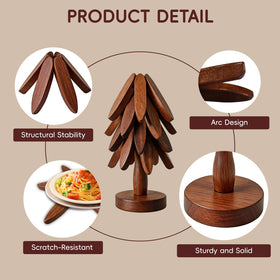 Seektik tree-trivet set folds for compact storage and quick setup