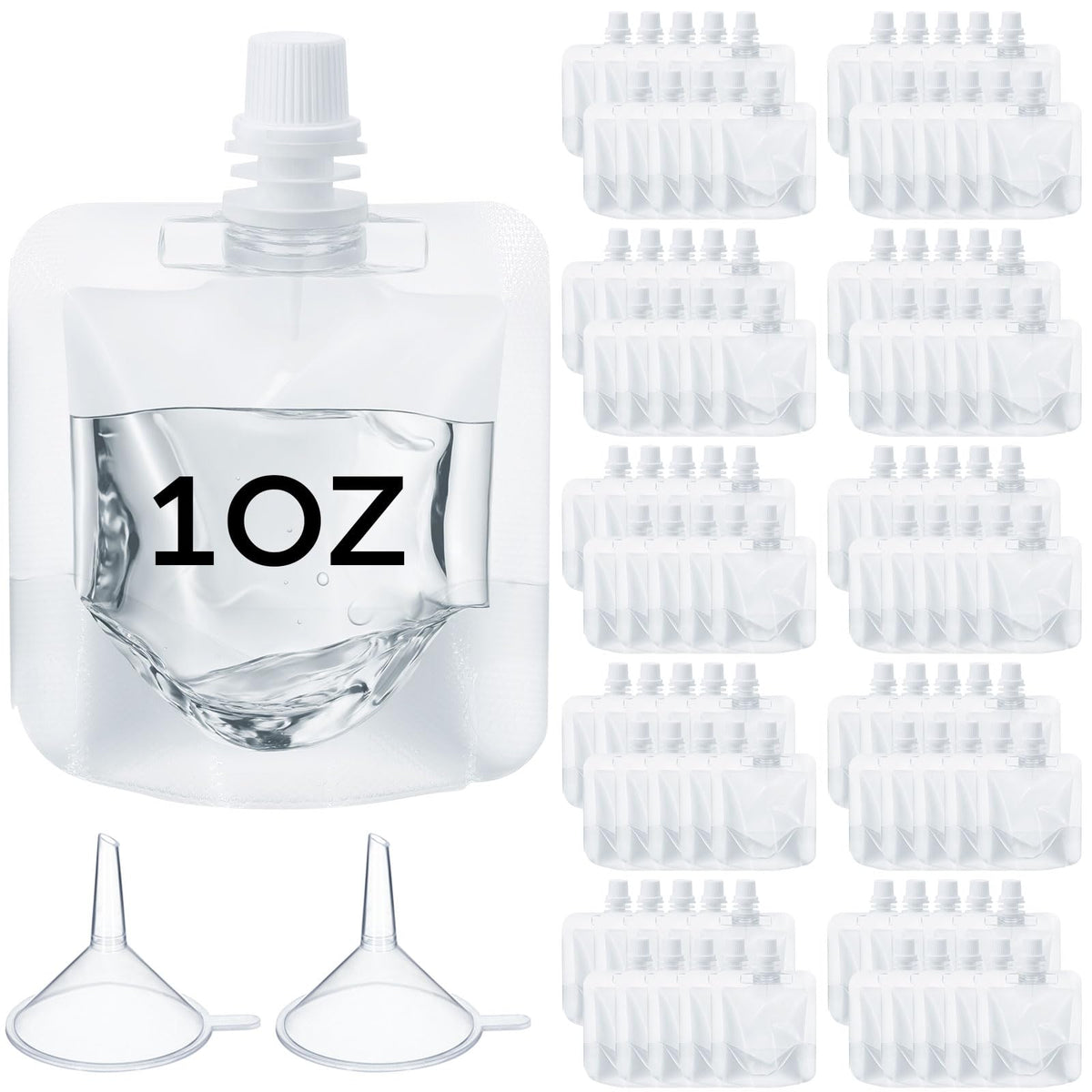 Seeloowy clear juice pouches with 30 ml capacity for mess-free serving