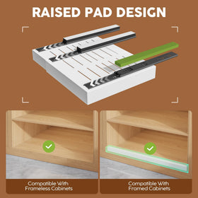 Seinloes raising pads for framed cabinets enabling stable installation.