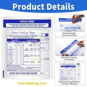 Close-up of Sel Natural steam bag material showing durability and heat resistance.