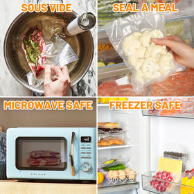 Selefrecos meal prep vacuum bags organize portions for easy meals