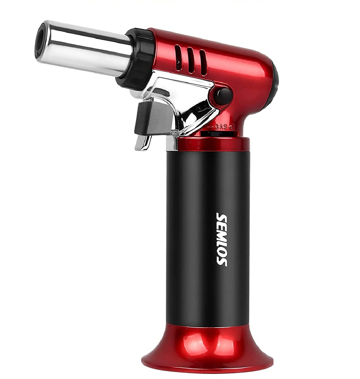Semlos torch displaying adjustable flame for different cooking temperatures.