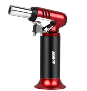 Semlos torch displaying adjustable flame for different cooking temperatures.