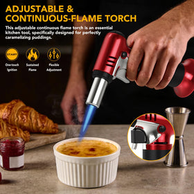 Semlos torch with Piezo ignition for one handed operation.