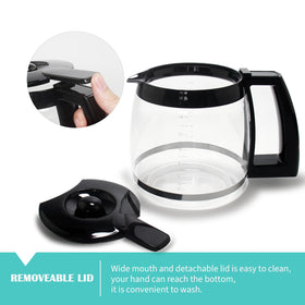 Sendextra carafe pours smoothly with a dripless spout.