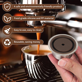 Sendoger complete barista kit includes pod, lid, scoop, and brush.
