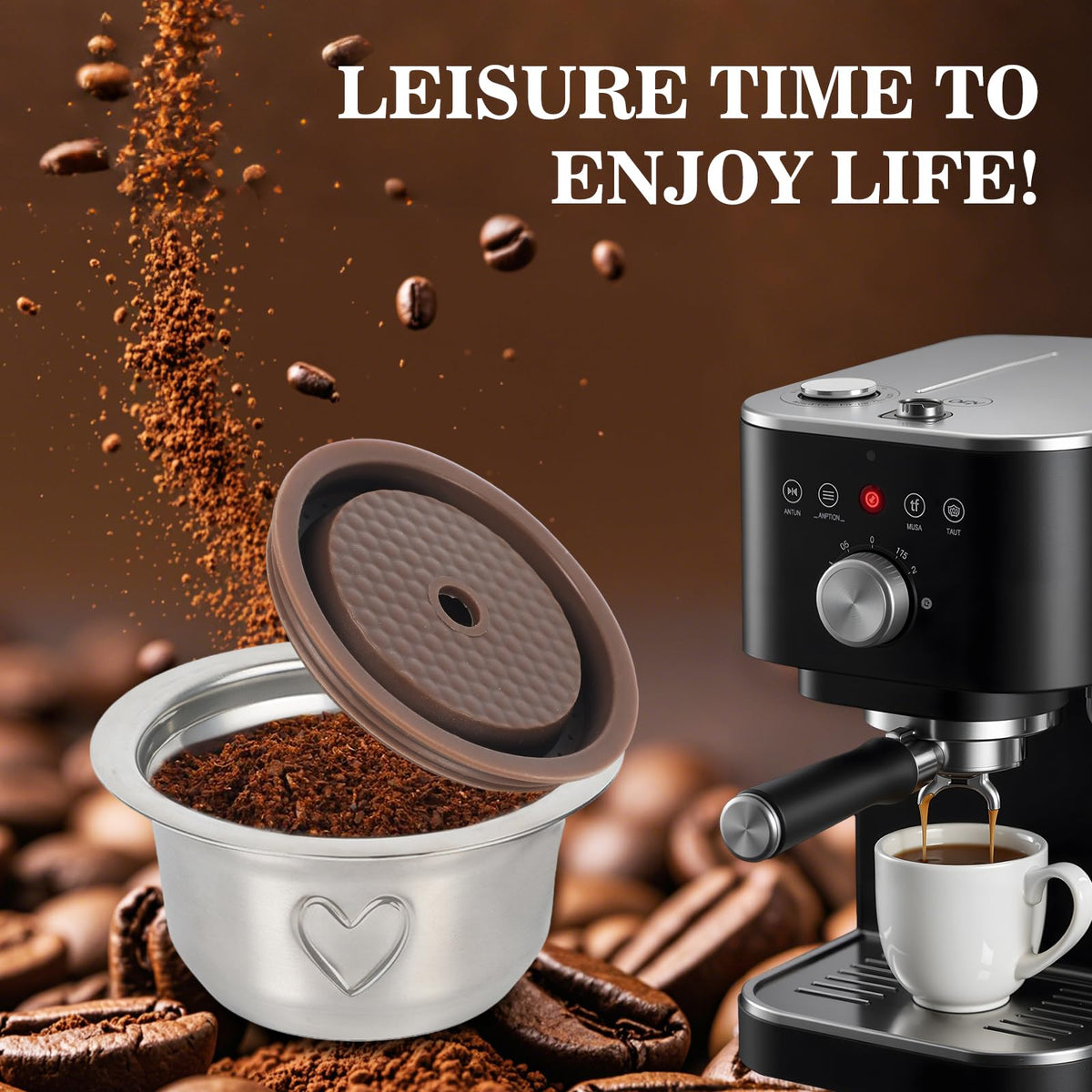 Sendoger crema-friendly pod helps achieve thick, golden crema.