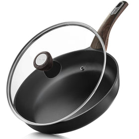 SENSARTE 8-inch pan with lid for easy cooking and cleanup.