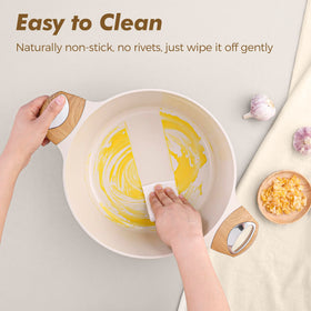 SENSARTE 12 inch saute pan with lid for even heating.