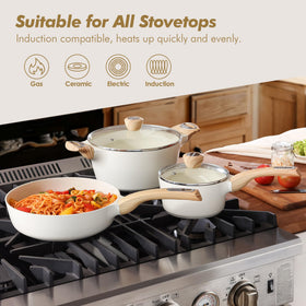 SENSARTE 1.5-quart saucepan with lid for sauces and reheating