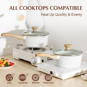 SENSARTE ceramic-nonstick-coating closeup highlights durable, easy-release surface.