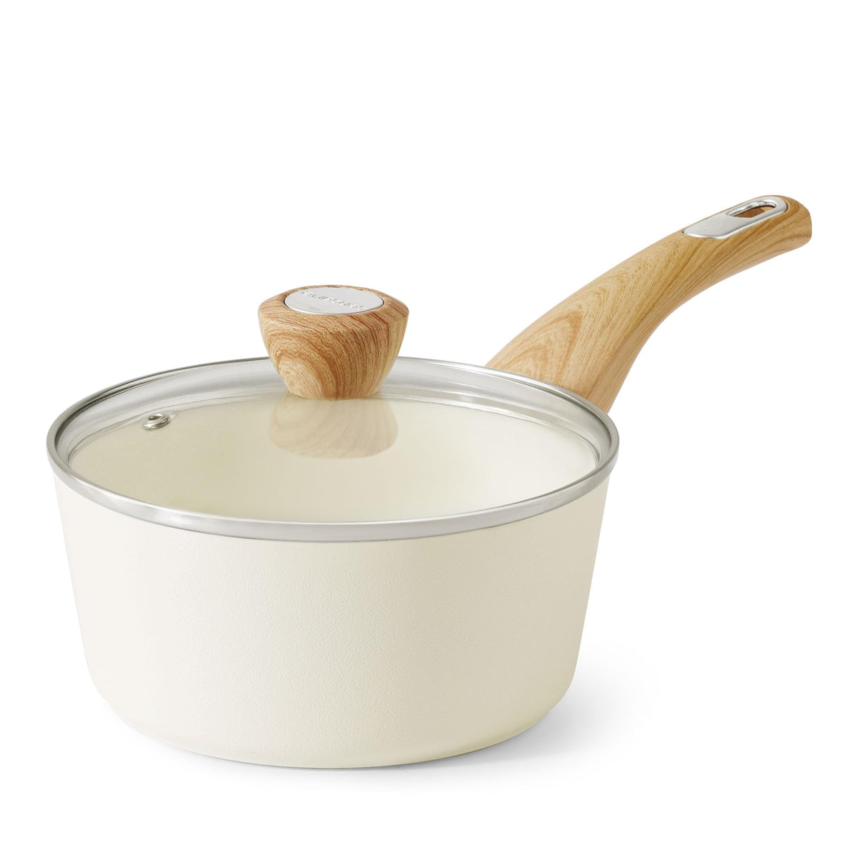 SENSARTE ceramic nonstick sauce pan 2qt with lid on for healthier cooking with less oil.