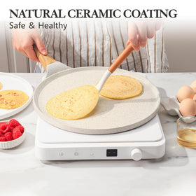 SENSARTE crepe pan with spreader included for even batter distribution