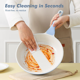SENSARTE dishwasher-safe ceramic pan emphasizes simple cleanup after cooking.