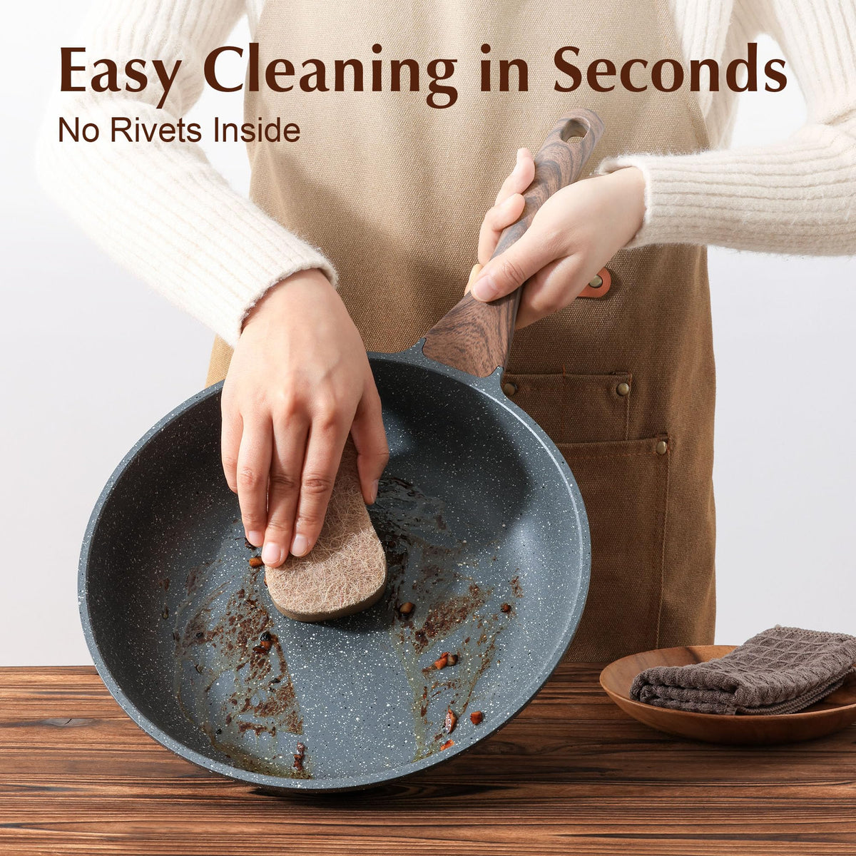 SENSARTE easy-to-clean pan wiped after use