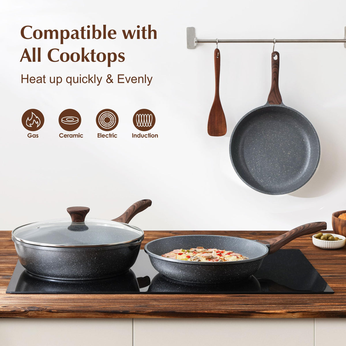 SENSARTE induction-ready base demonstrates compatibility with all stove tops