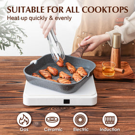 SENSARTE induction-ready base distributes heat evenly across all cooktops
