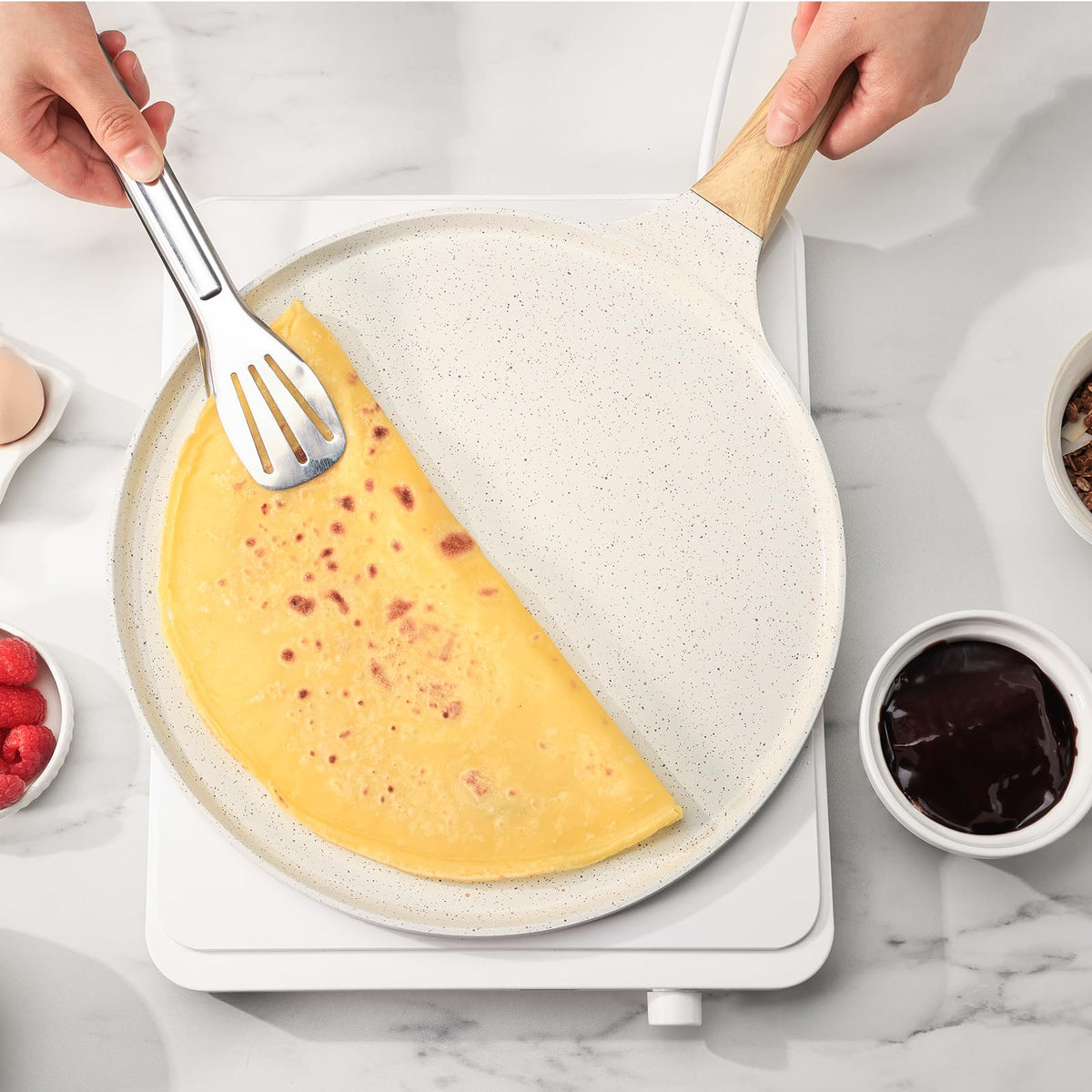 SENSARTE lightweight 2.5 lb dosa pan for easy handling