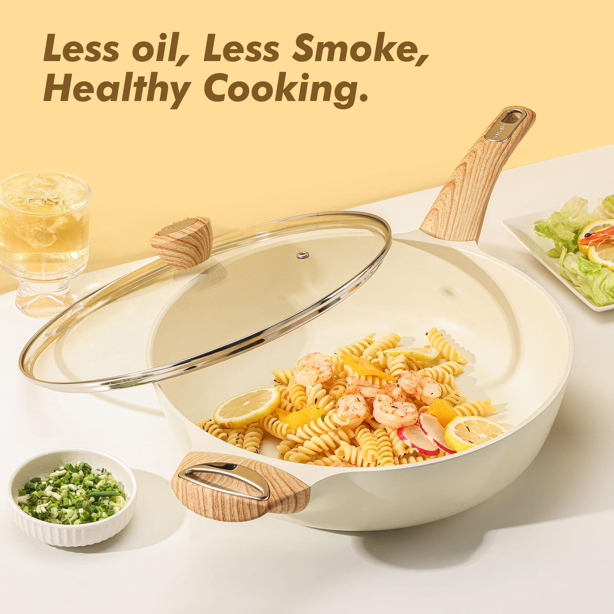 SENSARTE multifunction pan supports sautéing, frying, braising, and more.