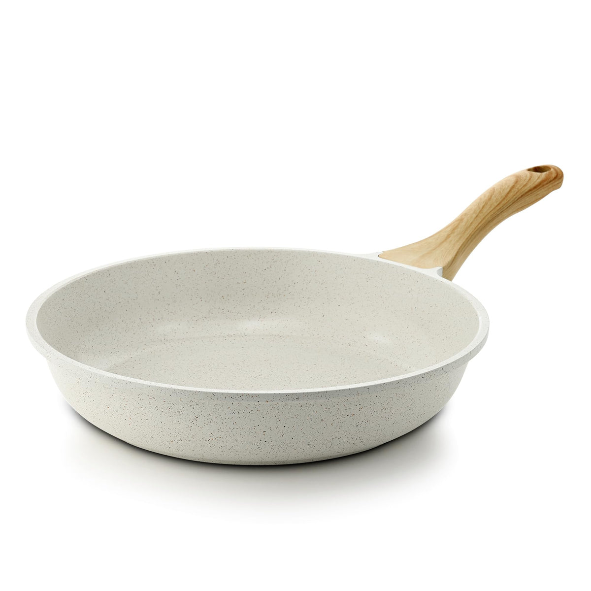 SENSARTE nonstick ceramic frying pan front view with smooth food release.