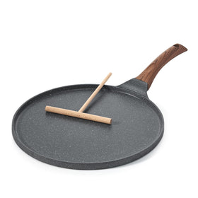 SENSARTE nonstick crepe pan with granite coating for low-oil results.