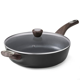 Sensarte nonstick frying pan with lid for effortless cooking and cleanup.