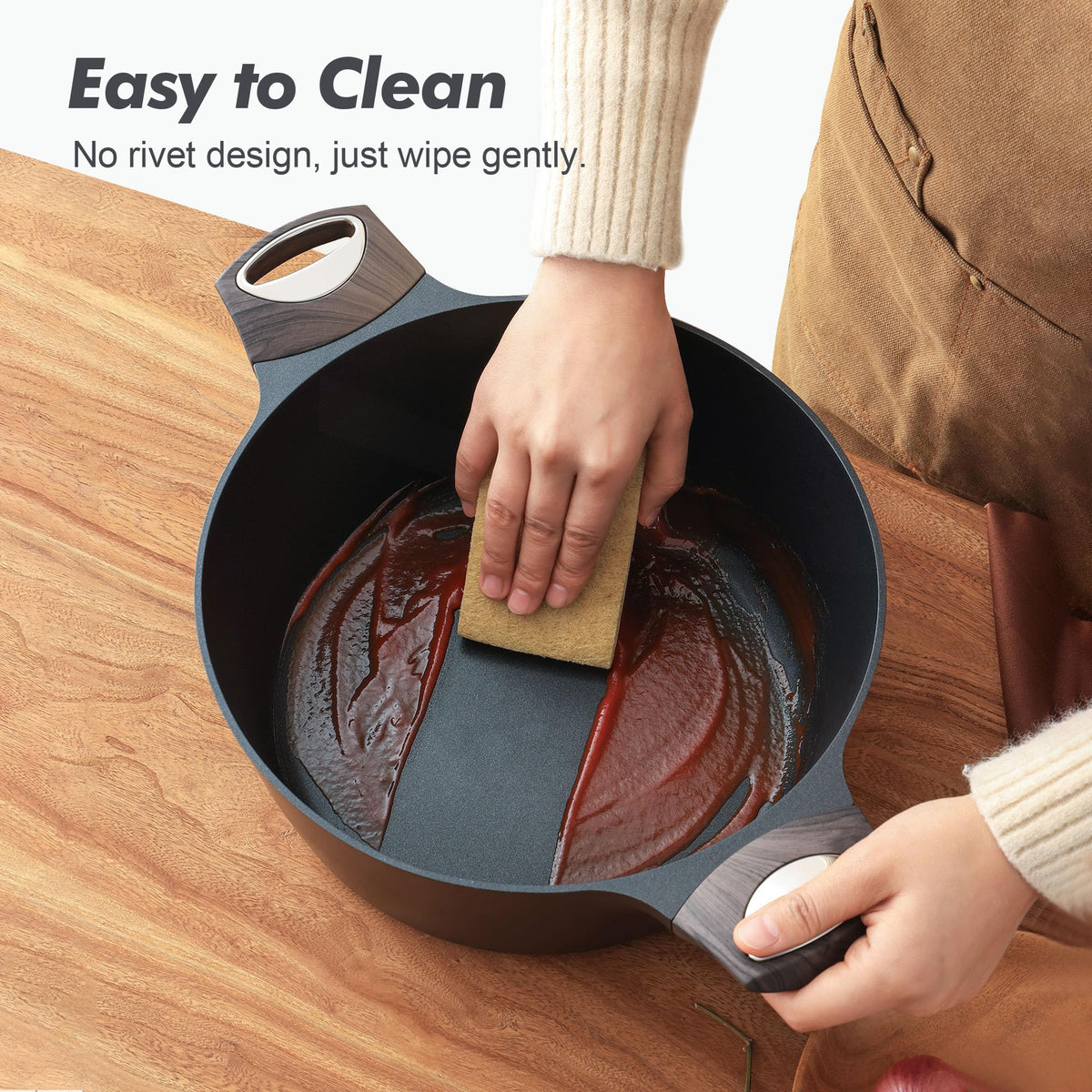 SENSARTE induction-base bottom ensures even heating on all stoves.