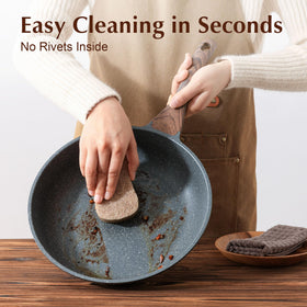 SENSARTE pan is oven-safe up to 302°F for finishing dishes in the oven.
